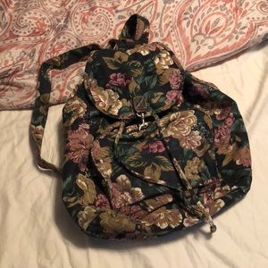 Floral Canvas Backpack